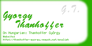 gyorgy thanhoffer business card