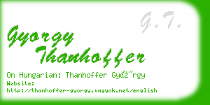 gyorgy thanhoffer business card